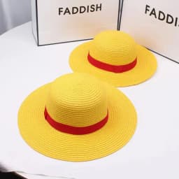 31-35CM Anime Straw Hat Festivals Party Cosplay Props Sun Protection Hat Parent-child Summer Sun Straw Beach Hat For Men Women