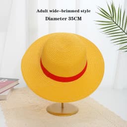 31-35CM Anime Straw Hat Festivals Party Cosplay Props Sun Protection Hat Parent-child Summer Sun Straw Beach Hat For Men Women