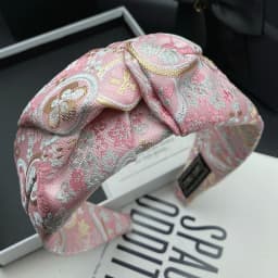 High Sense Embroidery Hairpin Hoop Female High Skull Top Adult Sweet Elegant Headdress Wide Edge Compression Headband