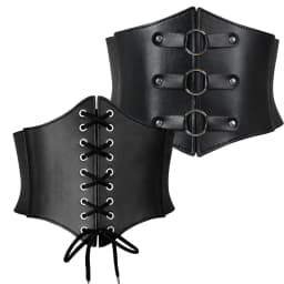 Women Corset Belt Bandage Super Wide Pu Leather Girdle Slimming Body Elastic High Waist Belts Versatile for Daily Bustier Corset