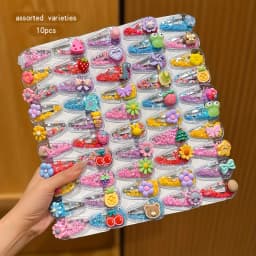 4/8 Pieces of Adorable Children’s Glitter Side Clips. Suitable for Braided Hairstyles and Design-Inspired Hairpin Sets.