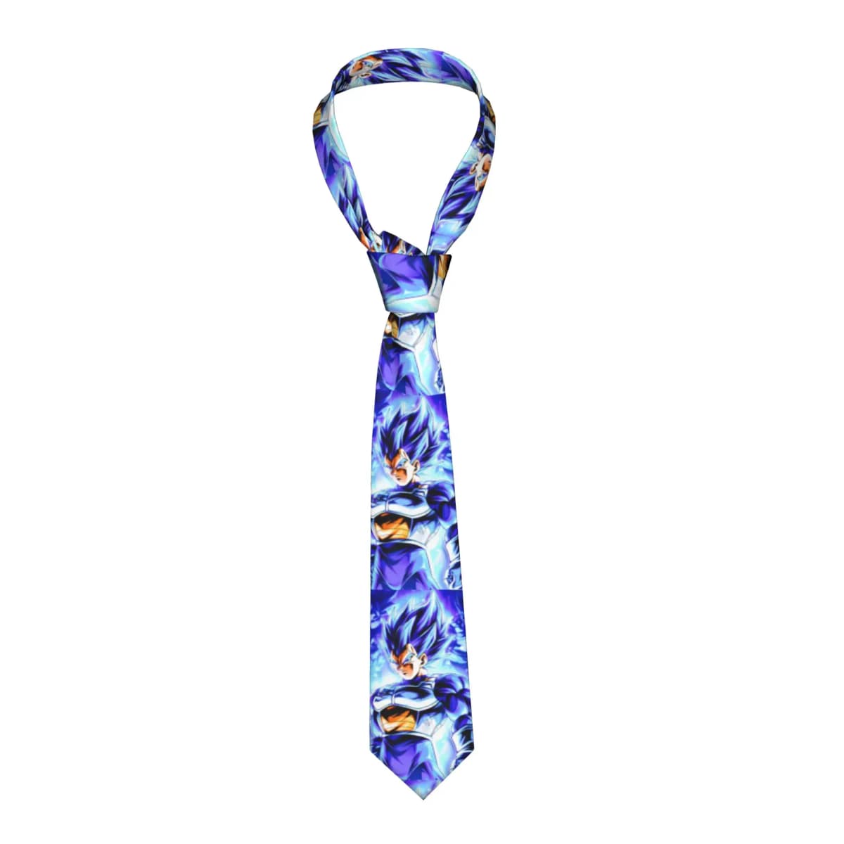 Necktie Dragon Ball Vegeta Blue Goku Men Silk Polyester 8 cm Wide Neck Ties for Mens Daily Wear Cravat Wedding Party