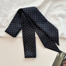 New Fashion Women's Polka Dot Simple Narrow Long Scarf Satin Ribbon Headbands Bag Tie Korean Style Versatile Fashion Accessories