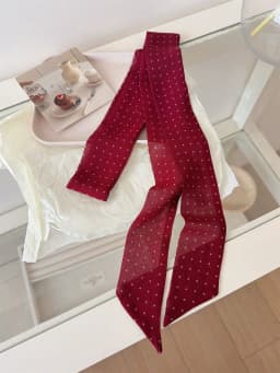 Korean Style Long Floral Plaid Scarf Women's Neck Tied Drifting Band High-End Multi-Functional Scarf Accessory Spring Autumn