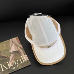 Curved Brim Quick-Dry Baseball Cap Unisex Embroidery Color Block Design Sport Hat for Running Cycling Outdoor Activities