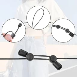 2pcs/pack Elastic Adjustable Belt | Casual Style, Non-Textile Fiber, Round Button, Plastic Buckle
