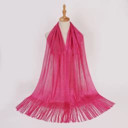 Elegant Shiny Metallic Scarf Long Gold Silver Thread Party Evening Dress Scarf with Tassel Bridal Wedding Wrap