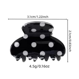 1PC Polka Dot Mini Hair Claw Clips For Women Cute Acrylic Hair Clamps Sweet Fashion Hair Accessory For Daily Hairstyles & Bangs