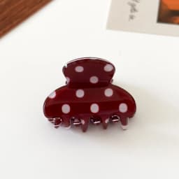 1PC Polka Dot Mini Hair Claw Clips For Women Cute Acrylic Hair Clamps Sweet Fashion Hair Accessory For Daily Hairstyles & Bangs