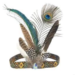 Fashion Ethnic Style Feathered Hairband Colorful Lightweight Hair Ornament Indian Hairband Party