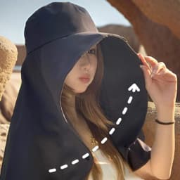 New Sun hat Summer Sunshade Visor Big Hat Outdoor Sunprotection Fishing Hiking Neckprotection Shawl Bucket Hats Sun Supplies