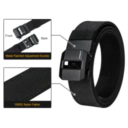 IDOGEAR SPORTS Tactical Ratchet Belt 1.5” EDC Gun Belt Reinforce Heavy Duty Belt With Adjustable Buckle 3430