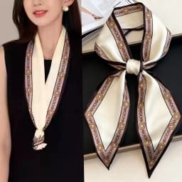 Luxury Long Neckerchief Skinny Hair Bands Women Silk Scarfs Fashion Headbands Bag Scarves Print Hairband Neck Scarf For Ladies