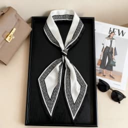 Luxury Long Neckerchief Skinny Hair Bands Women Silk Scarfs Fashion Headbands Bag Scarves Print Hairband Neck Scarf For Ladies