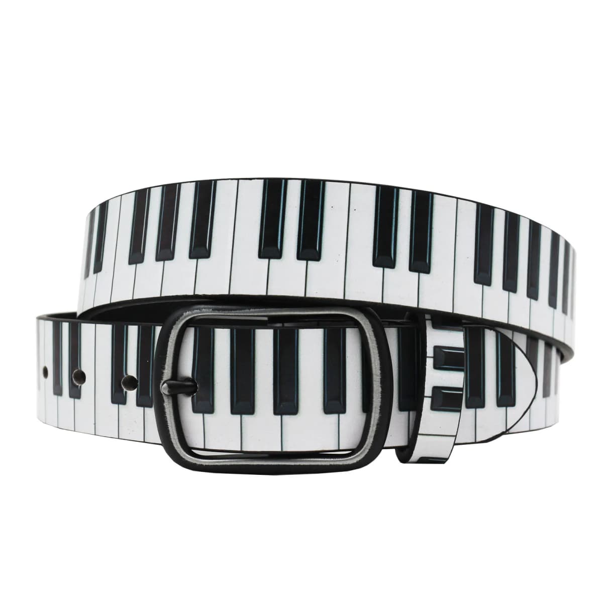 Gothic Punk Style 3D Piano Key Pattern Print Y2K Belt Cowgirl & Cowboy Belt With Original Design Belt For Men