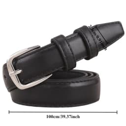 Fashionable Korean-Style Casual Leather Belt Versatile Minimalist Slim-Fit Belt for Wome Retro Everyday Dresses School Uniforms
