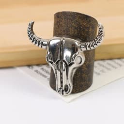 Western style cow head square scarf buckle retro metal denim square scarf clip unisex PU leather scarf buckle belt