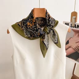 Fashion Square Scarf For Women Soft Satin Scarves Bandanas Beach Shawl Hijab Neckerchief Elegant Wraps Travel Outfits