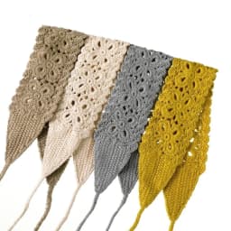 Boho Floral Headband Handmade Crochet Hair Scarf Solid Color Hollow Out Knit Hair Band
