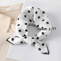 Satin imitation silk scarf women's digital print square scarf 50cm polka dot stripe multi-style neckerchief fashion accessory