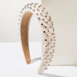 Sweet Cool Style High Crown Sponge Headband Korean Ins Wide Rivet Hair Hoop Fashion Versatile Female Hair Accessories