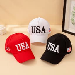 Fashion USA Letter Embroidered Baseball Cap Men Women American Flag Patch Adjustable Patriotic Dad Hat for Outdoor Casual Daily