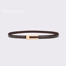 Women's Genuine Leather Belt Fashion Cowhide Waist Strap with Smooth Buckle Versatile Dress Decor Belt for Casual Formal Outfits