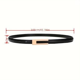 Women's Genuine Leather Belt Fashion Cowhide Waist Strap with Smooth Buckle Versatile Dress Decor Belt for Casual Formal Outfits