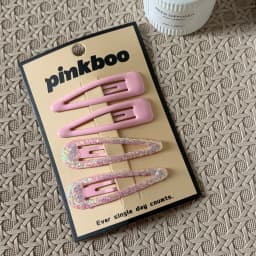 Korean style water drop barrettes bright pink hair clips for girls children bangs side hairpin