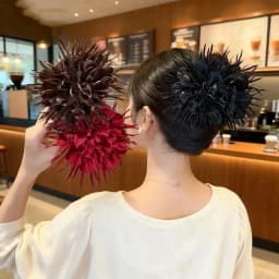 Female Feather Fluffy Flower Handmade New Headwear for Adults Women Fashion Temperament Hair Accessories Lady Black Hair Claws