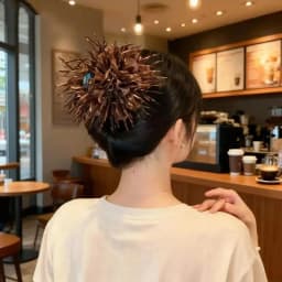 Female Feather Fluffy Flower Handmade New Headwear for Adults Women Fashion Temperament Hair Accessories Lady Black Hair Claws