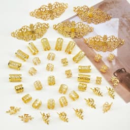 45pcs Hollow Hair Rings-Large Openwork Adjustable Alloy Hair Cuffs, Artistic Boho Jewelry for Men & Women's Dreadlocks & Braids