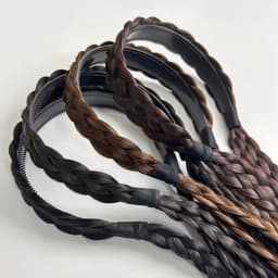 Braided Ponytail Hairpiece Elastic Bun Loop Easy Wear Synthetic Ponytail Adjustable With Double Braids Elastic Band