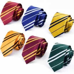4colors Tie Magic School Business Narrow Striped Tie Halloween Cosplay Necktie Access Themed Party Costume Props 145cm Boy Girl