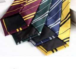 4colors Tie Magic School Business Narrow Striped Tie Halloween Cosplay Necktie Access Themed Party Costume Props 145cm Boy Girl