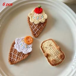 Kawaii Hair Clips Ice Cream Hair Clips Cute Wool BB Clips Cute Bread Hair Clips Children's Baby Girl Hair Clips Hair Accessories