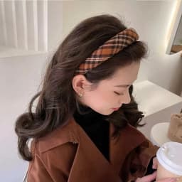 Retro Plaid Sponge Headband For Women Elegant Wearing A Hair Band When Going Out Fashion Girls Hair Accessories