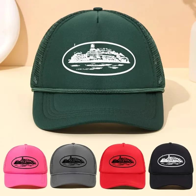 A trendy city scenery mesh dad hat | Adjustable breathable baseball cap | Unisex sun hat | Outdoor activities/daily wear/party a