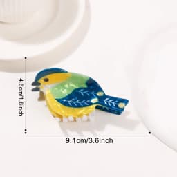1PC PVC Cute Bird Grab Clip, Women's Smart and Cute Colorful Hairpin Shark Clip Hair Accessories