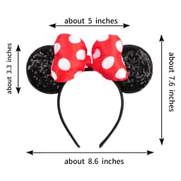 2026 New Cartoon Big Size Classic DOT Sequin Bow Headband For Women Party Girl Hairband Festival Park Trip DIY Hair Accessories