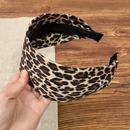 1PC Stylish and Fashionable Leopard Print Wide-Edge Headband, Unique Vintage High-Crown Hair Hoop Hair Accessory