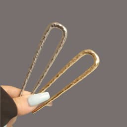 Chinese Hammer Texture U-Shape Hairpin Long Straight Hair Stick Luxurious Hairpin for Women Girls and Hairdressing Salon