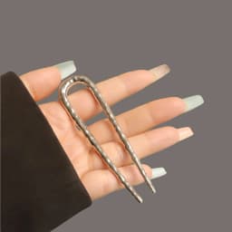Chinese Hammer Texture U-Shape Hairpin Long Straight Hair Stick Luxurious Hairpin for Women Girls and Hairdressing Salon