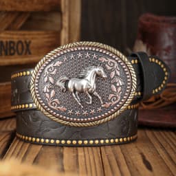 A PU Belt Suitable for Both Men and Women, Combining the Style of Western Denim and Retro, Is Perfect for Daily Casual Outings
