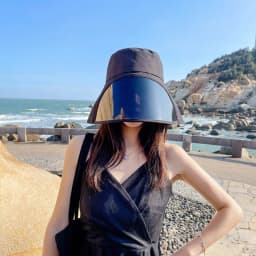Wide Brim Full Face Cover Bucket Hat for Women Summer Beach Sun Hat with UV Protection Visor Flap Fisherman Cap Outdoor Sports