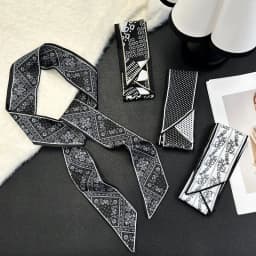 135cm Long Waist Belts New Retro Style Double-sided Printed Hairband Women Summer Thin Narrow Long Belt Neckerchief Decoration