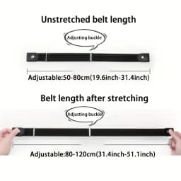 1/2pcs No Buckle Elastic Waist Belt, Invisible, Stretch Adjustable for Jeans & Dresses, Comfort Fit, Universal for Women & Men