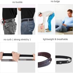 1/2pcs No Buckle Elastic Waist Belt, Invisible, Stretch Adjustable for Jeans & Dresses, Comfort Fit, Universal for Women & Men