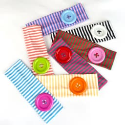 American Hot Girl Trendy Y2K New Original Handmade Headband Summer Dopamine Striped Button Women Hair Accessories