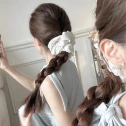 Women's Scrunchies Korean Super Large White Lace Large Hair Band Leather Band French Vintage Lace Tie Head Rope Sweet Style Nice